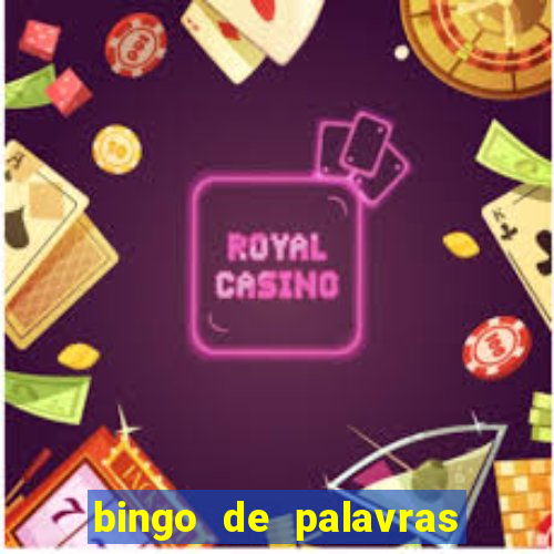 bingo de palavras 3 ano